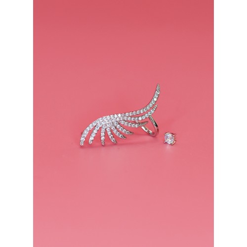 Ear Cuff Φτερό Αριστερή Χειροπέδα
