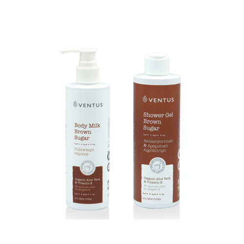 Γαλάκτωμα Σώματος & Αφρόλουτρο 250ml (1+1) Ventus Καστανή Ζάχαρη