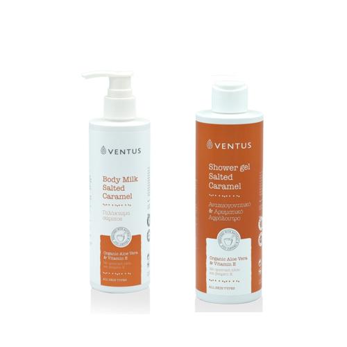 Γαλάκτωμα Σώματος & Αφρόλουτρο 250ml (1+1) Ventus Αλατισμένη Καραμέλα