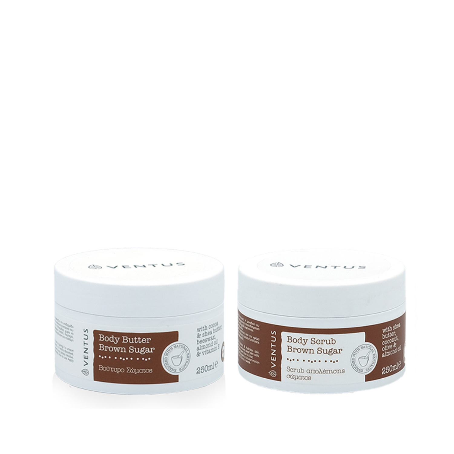 Body Butter & Scrub 250ml (1+1) Ventus Καστανή Ζάχαρη
