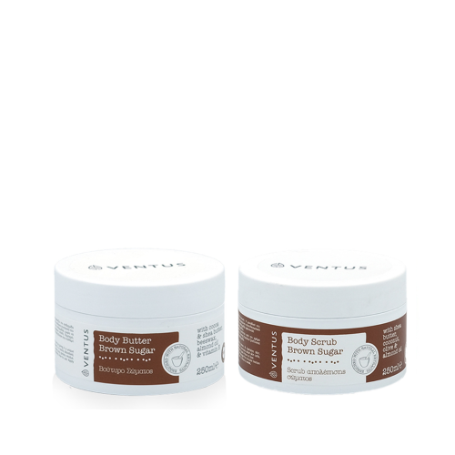 Body Butter & Scrub 250ml (1+1) Ventus Καστανή Ζάχαρη Body Butter & Scrub 250ml (1+1) Ventus Καστανή Ζάχαρη