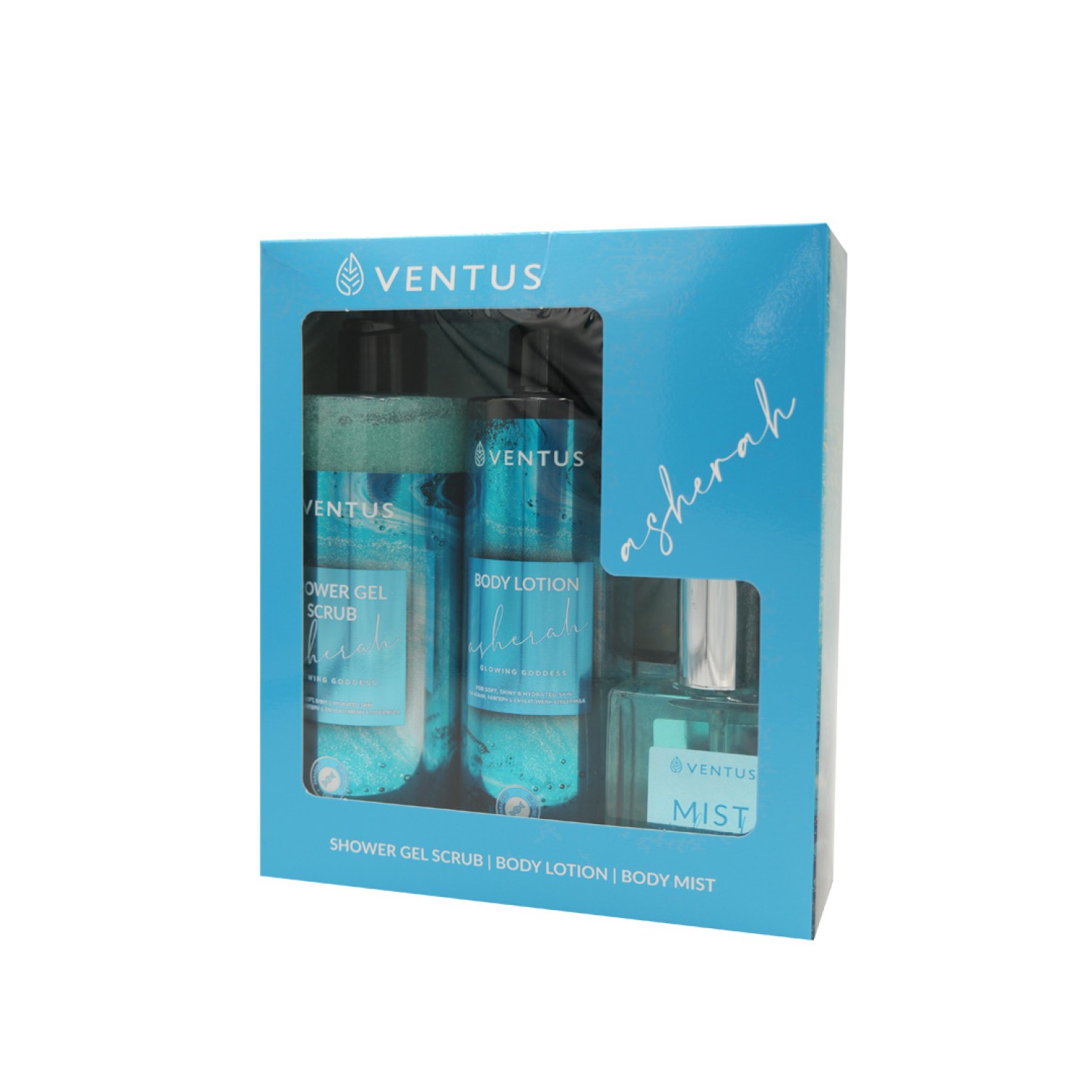 Asherah Gift Set Ventus Sh.gel 300ml + Bl 250ml + Mist 50ml