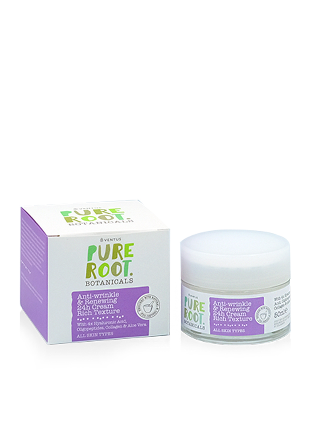 Ventus Pure Root Anti-wrinkle & Renewing 24h Cream Rich Texture 50ml
