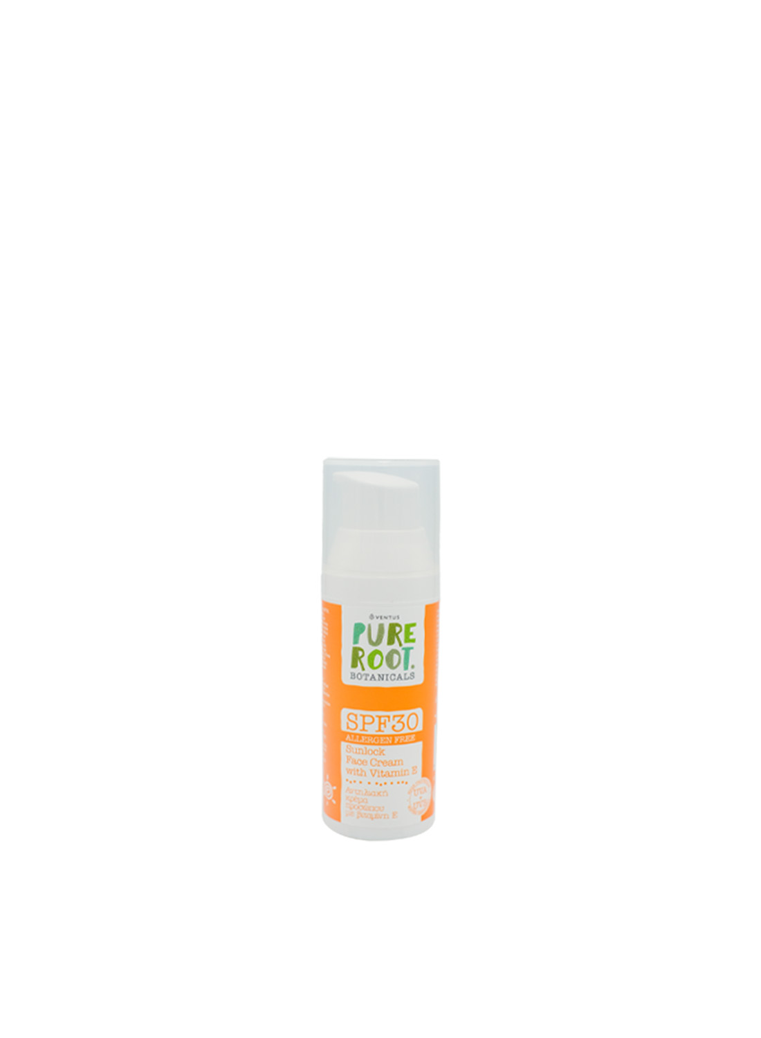 Αντηλιακή Κρέμα Προσώπου Ventus Pure Root SPF 30 50ml